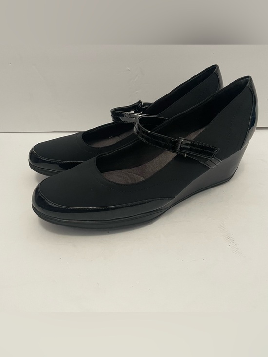 Clarks Shoes - Clarks Bendables Black Mary Jane Wedge Sandals Size 11